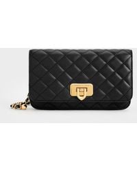 Charles & Keith - Cressida Quilted Push-lock Clutch - Lyst