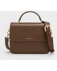 Charles & Keith - Octavia Front Flap Top Handle Bag - Lyst