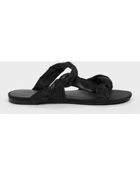 Charles & Keith - Ruched-Strap Slide Sandals - Lyst