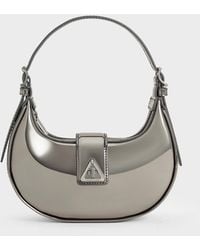 Charles & Keith - Trice Metallic Accent Belted Shoulder Bag - Lyst
