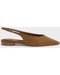 Charles & Keith - Emelia Faux Suede Slingback Flats - Lyst