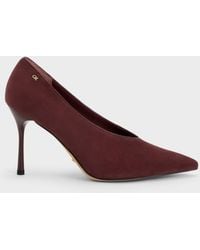 Charles & Keith - Leather & Suede Pointed Pumps - Lyst
