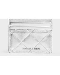 Charles & Keith - Janie Metallic Quilted Card Holder - Lyst