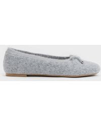 Charles & Keith - Knitted Bow Ballet Flats - Lyst