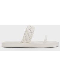 Charles & Keith - Braided-Strap Flatform Sandals - Lyst