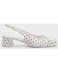 Charles & Keith - Sadira Satin Polka-dot Slingback Pumps - Lyst
