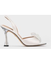 Charles & Keith - Beaded Bow Slingback Pumps - Lyst
