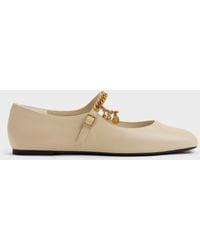 Charles & Keith - Double-Chain Charm Mary Jane Flats - Lyst