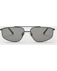 Charles & Keith - Elowyn Metal-Rim Aviator Sunglasses - Lyst