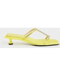 Charles & Keith - Recycled Polyester Gem-embellished Mules - Lyst