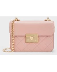 Charles & Keith - Alva Quilted Chain-Handle Bag - Lyst