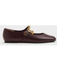 Charles & Keith - Double-Chain Charm Mary Jane Flats - Lyst