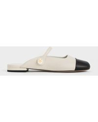 Charles & Keith - Pearl Embellished Flat Mules - Lyst