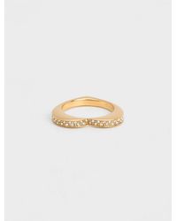Charles & Keith - Malorie Crystal Heart Ring - Lyst