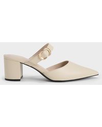 Charles & Keith - Metallic Accent Mule Pumps - Lyst