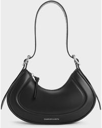 Charles & Keith - Petra Grommet-Strap Curved Shoulder Bag - Lyst