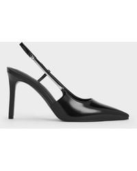 Charles & Keith - Chain-Strap Pointed-Toe Slingback Pumps - Lyst