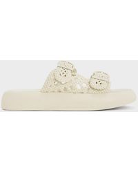 Charles & Keith - Woven Double-strap Buckled Sandals - Lyst