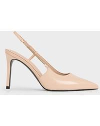 Charles & Keith - Chain-Strap Pointed-Toe Slingback Pumps - Lyst