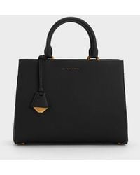 Charles & Keith - Mirabelle Structured Top Handle Bag - Lyst