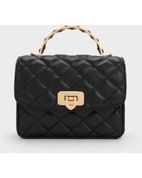 Charles & Keith - Cressida Quilted Top Handle Bag - Lyst