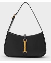 Charles & Keith - Cesia Metallic Accent Shoulder Bag - Lyst