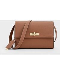 Charles & Keith - Chance Turn-Lock Crossbody Bag - Lyst