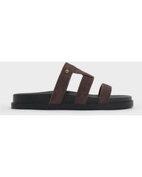 Charles & Keith - Petina Suede Flatform Sandals - Lyst