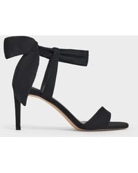 Charles & Keith - Eliana Textured Tie-around Heeled Sandals - Lyst