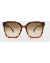 Charles & Keith - Gabine Tortoiseshell Oversized Butterfly Sunglasses - Lyst
