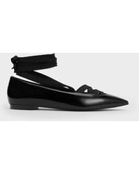 Charles & Keith - Pointed-toe Tie-around Ballet Flats - Lyst
