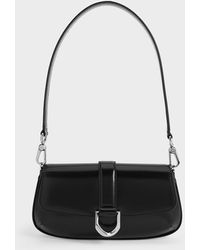 Charles & Keith - Gabine Leather Elongated Shoulder Bag - Lyst