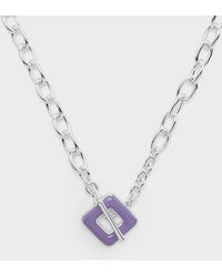 Charles & Keith - Ellowyn Square Chain-link Necklace - Lyst