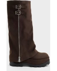 Charles & Keith - Barron Faux Suede Platform Knee-High Boots - Lyst