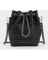 Charles & Keith - Julia Quilted Two-Way Bucket Bag - Lyst