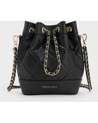 Charles & Keith - Julia Quilted Two-Way Bucket Bag - Lyst