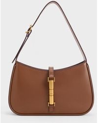 Charles & Keith - Cesia Metallic-Accent Shoulder Bag - Lyst