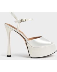 Charles & Keith - Francesca Peep-Toe Platform Heels - Lyst