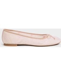 Charles & Keith - Embroidered-Mesh Bow Ballet Flats - Lyst