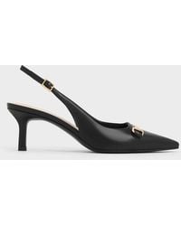 Charles & Keith - Leslie Metallic-accent Slingback Pumps - Lyst