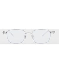 Charles & Keith - Paige Clear Rectangular Sunglasses - Lyst