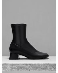 Charles & Keith - Trapeze Block Heel Ankle Boots - Lyst
