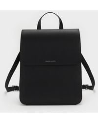 Charles & Keith - Front Flap Structured Backpack - Lyst