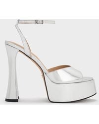 Charles & Keith - Michelle Metallic Leather Platform Sandals - Lyst