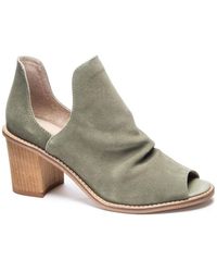 Chinese Laundry Clarita Split Shaft Suede Bootie - Green