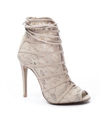 jingle peep toe bootie