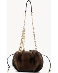 Chloé - Plissé Shoulder Bag With Chain - Lyst