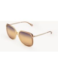 Chloé - Occhiali Da Sole Aly Arancione Taglia 100% Acetato - Lyst