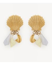 Chloé - The Shells Earrings 100% Brass, Acrylic Resin - Lyst