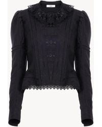 Chloé - Chaqueta Entallada De Jacquard Y Encaje En Mezcla De Seda - Lyst